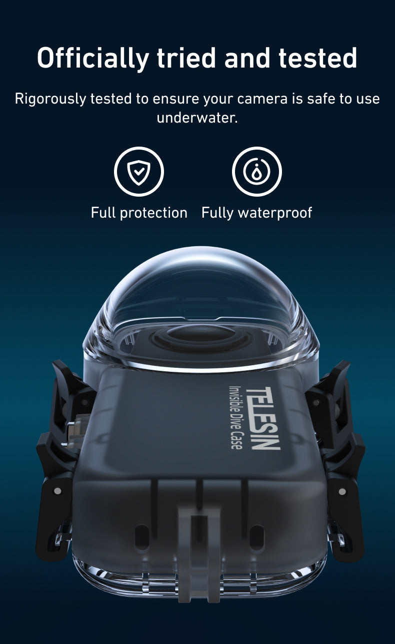 Telesin Invisible Dive Case for Insta360 X4