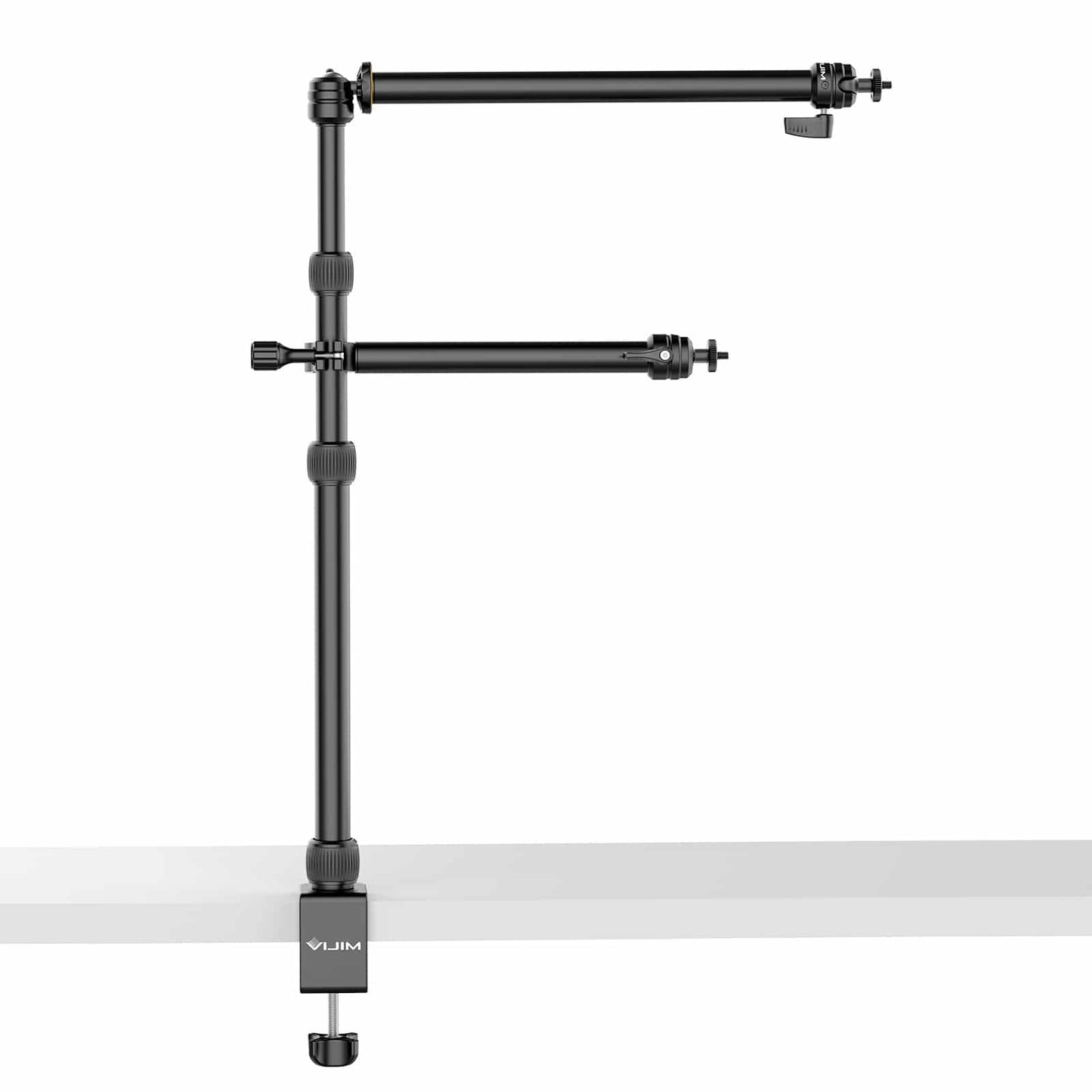 VIJIM LS11 Adjustable Double Arm Table Tripod - With Table Clamp