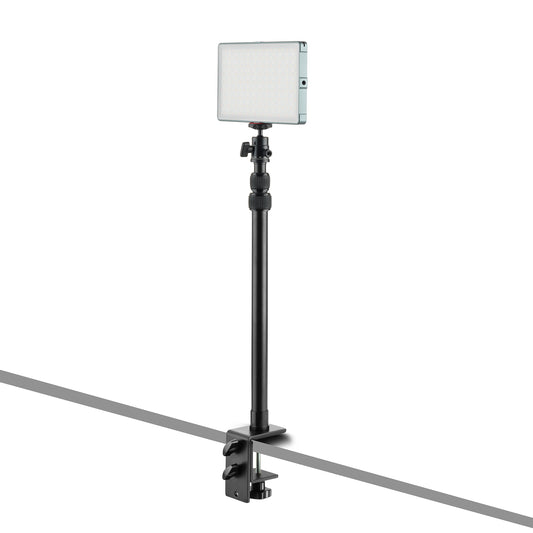 MOJOGEAR uitschuifbaar statief met tafelklem - Inclusief statiefkop en telefoonhouder - Vaste statieven