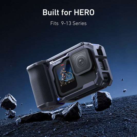 Telesin StreetGrip Kit voor GoPro 9/10/11/12/13 met cage - GoPro Cases & behuizingen