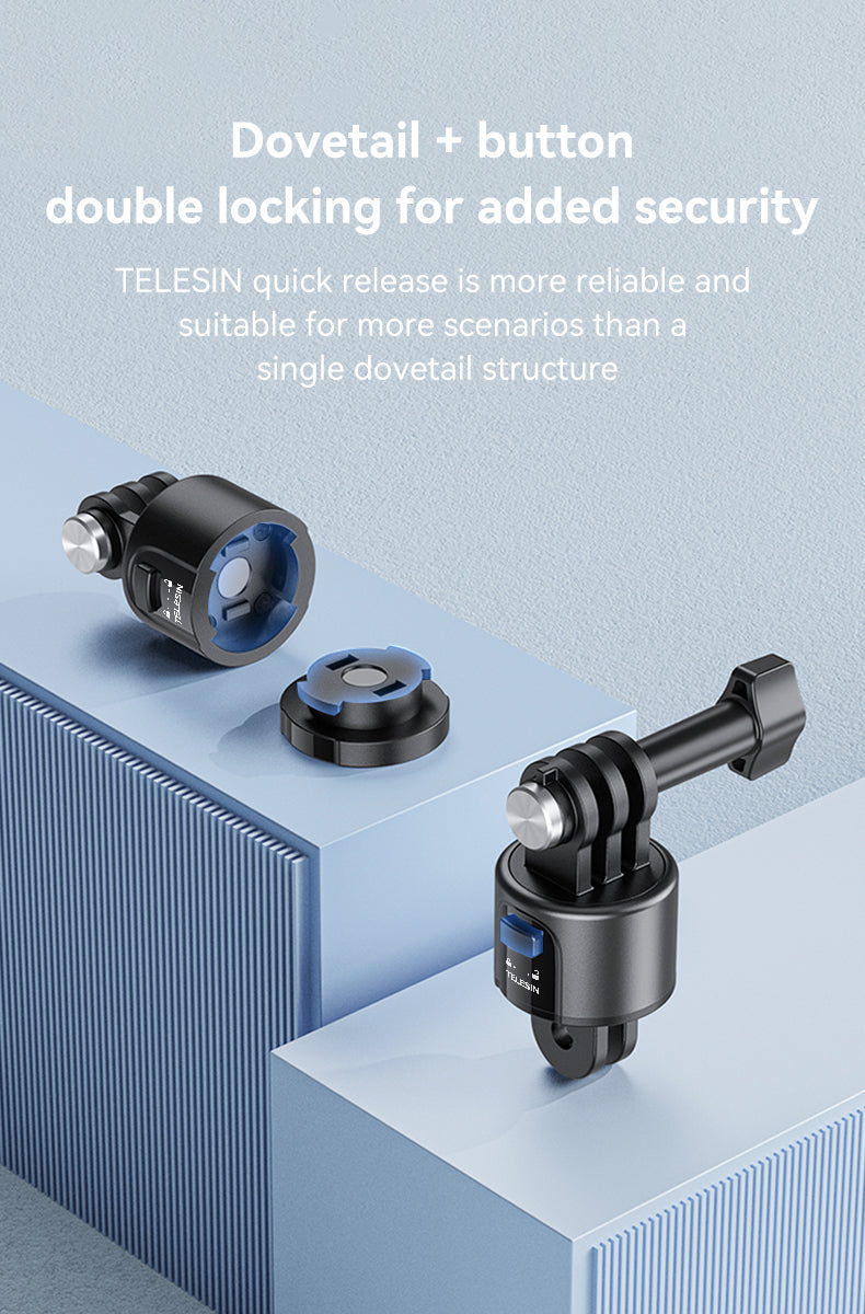 Telesin Magnetische Quick Release Adapter Set voor actioncam - GoPro Mounts