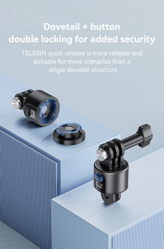 Telesin Magnetische Quick Release Adapter Set voor actioncam - GoPro Mounts