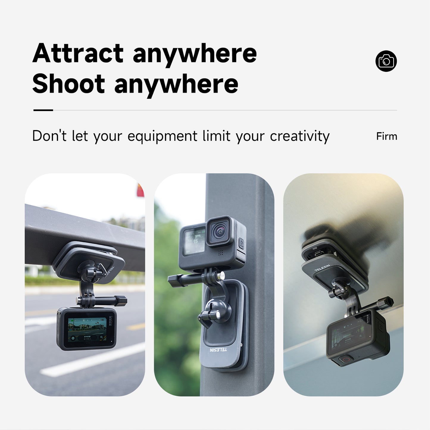 Telesin Backpack clip voor action cam - Magnetisch - Telefoonhouders
