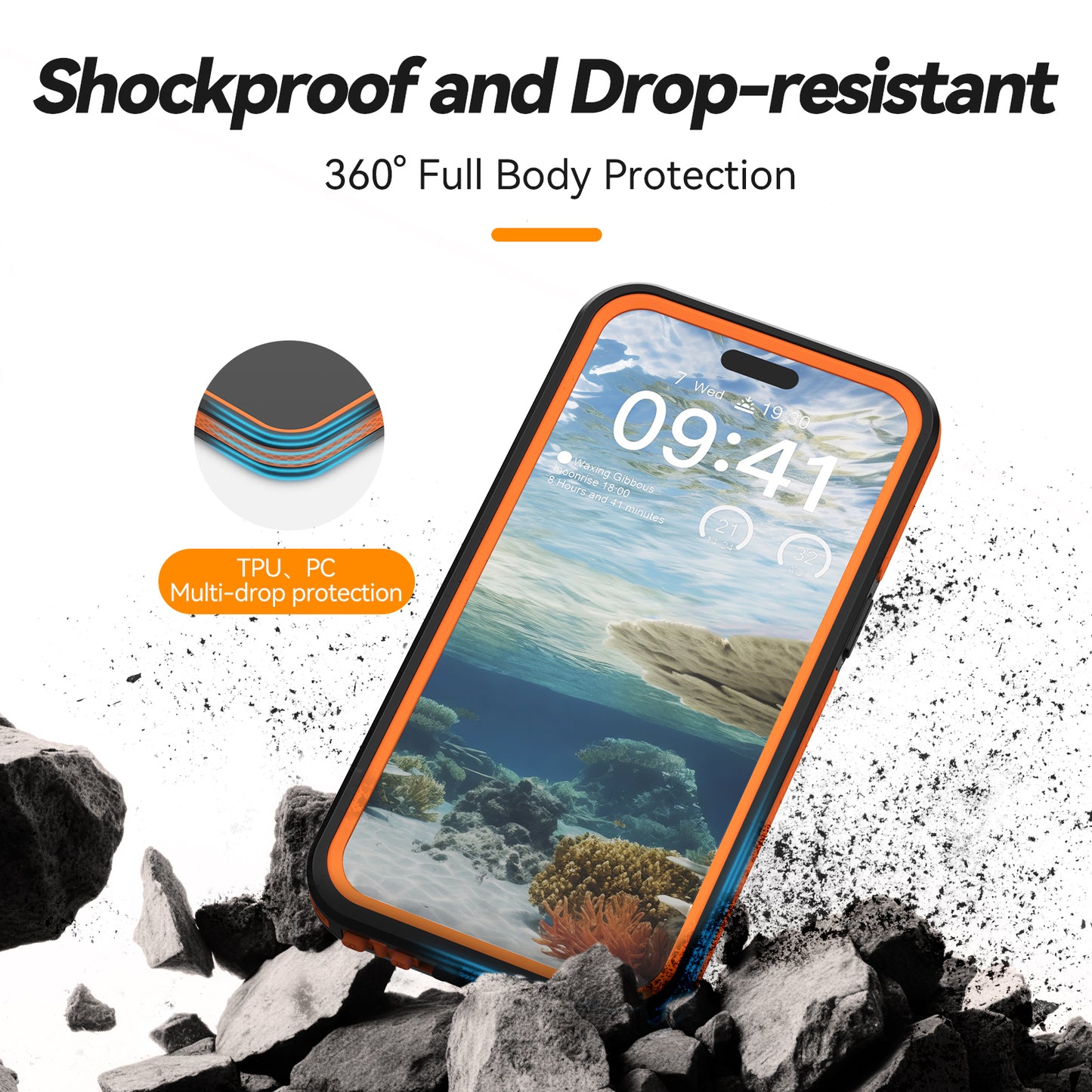 Telesin Waterproof Case for iPhone 15 Pro