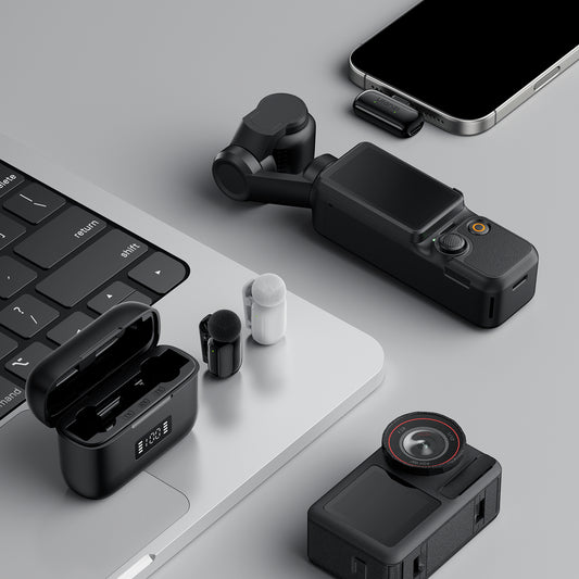 Ulanzi A200 Mini Mic draadloze microfoon USB-C - Zwart/Wit - Draadloze microfoons