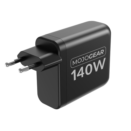 MOJOGEAR CHARGE+ 140 Watt oplader met USB-C naar USB-C kabel 1,5 meter - Opladers