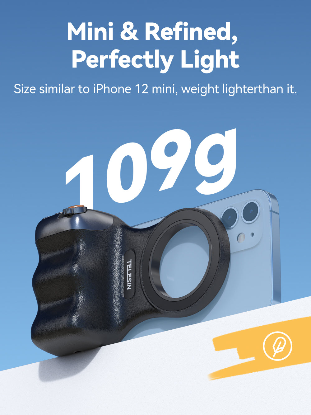 Telesin Fun Shot Magnetic Grip 2 - Black