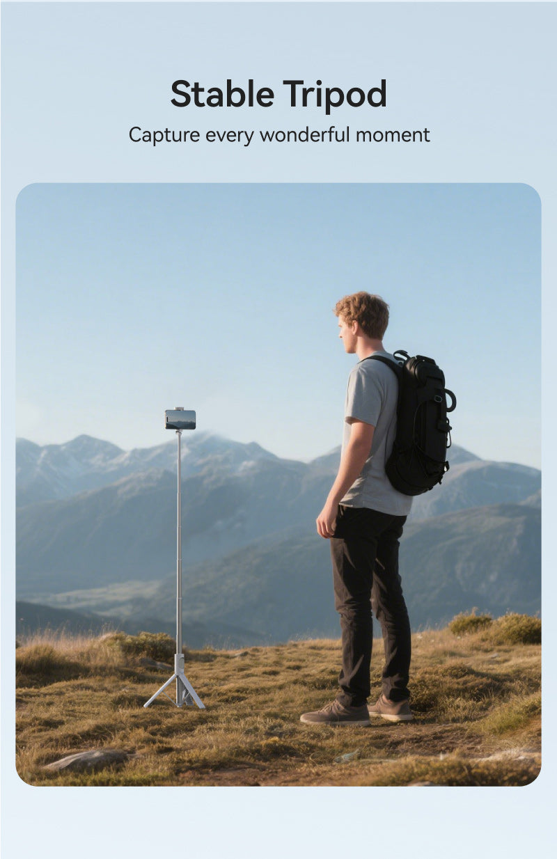 Telesin Selfiestick Statief voor smartphone met remote - Wit