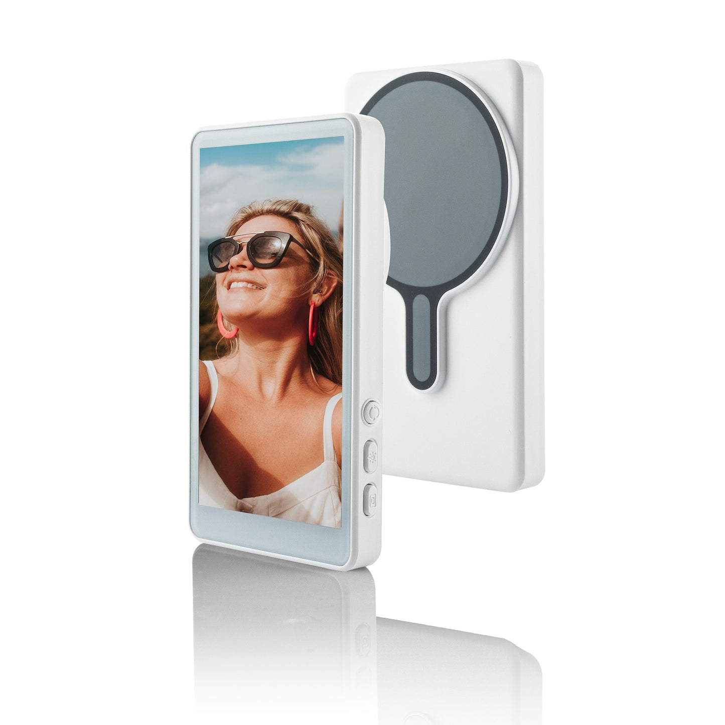 MOJOGEAR VS2 Selfie Vlog Monitor for iPhone and Android - White