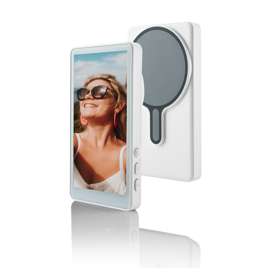 MOJOGEAR VS2 Selfie Vlog Monitor for iPhone and Android - White