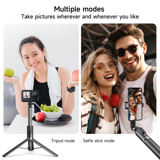 Telesin RCSS-003 Selfie Stick tripod 130 cm - met Bluetooth afstandsbediening - Selfiesticks