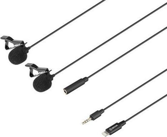 BOYA BY-M2D speldmicrofoon met Apple Lightning-aansluiting voor iPhone en iPad - Speldmicrofoons