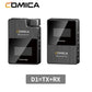 Comica BoomX-D D1 draadloze microfoon-set met 1 zender en ontvanger voor camera en smartphone