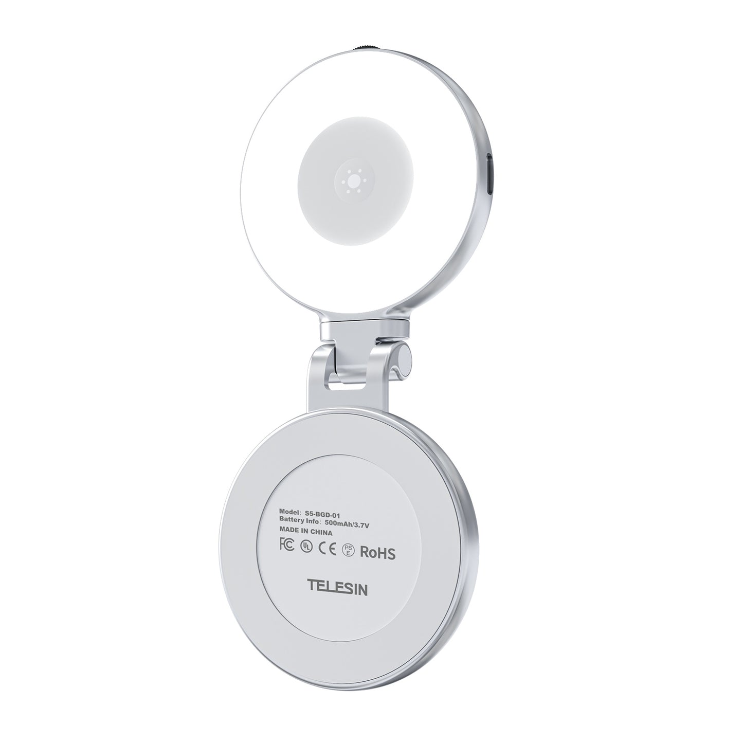 Telesin C03 MagSafe Selfie Light met spiegel – Zilver