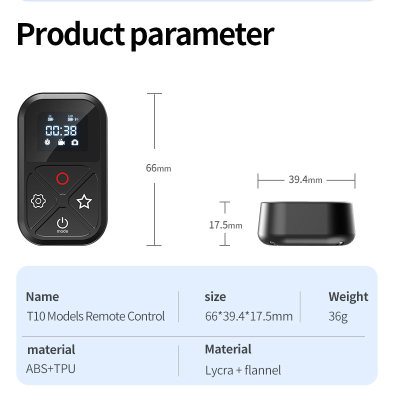 Telesin T10 bluetooth remote voor GoPro 8,9,10,11,12 en 13