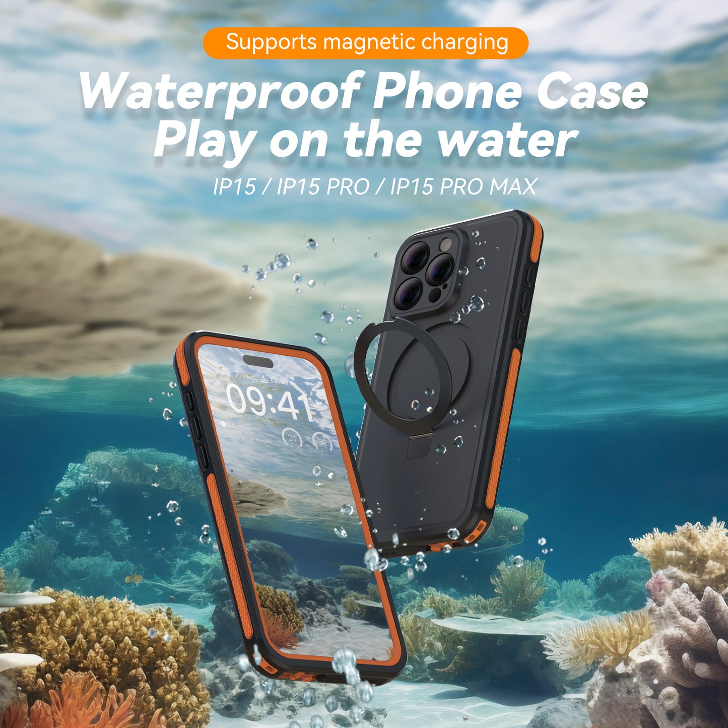 Telesin Waterproof Case for iPhone 15 Pro