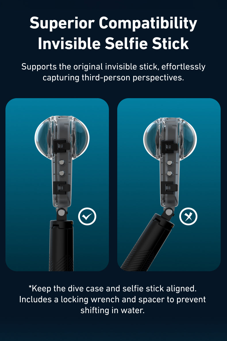 Telesin Invisible Dive Case for Insta360 X4