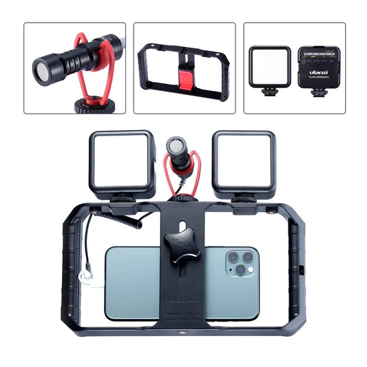 Ulanzi Smartphone Filmmaking KIT: U-Rig Pro, microfoon & 2x LED-lamp - Obsolete