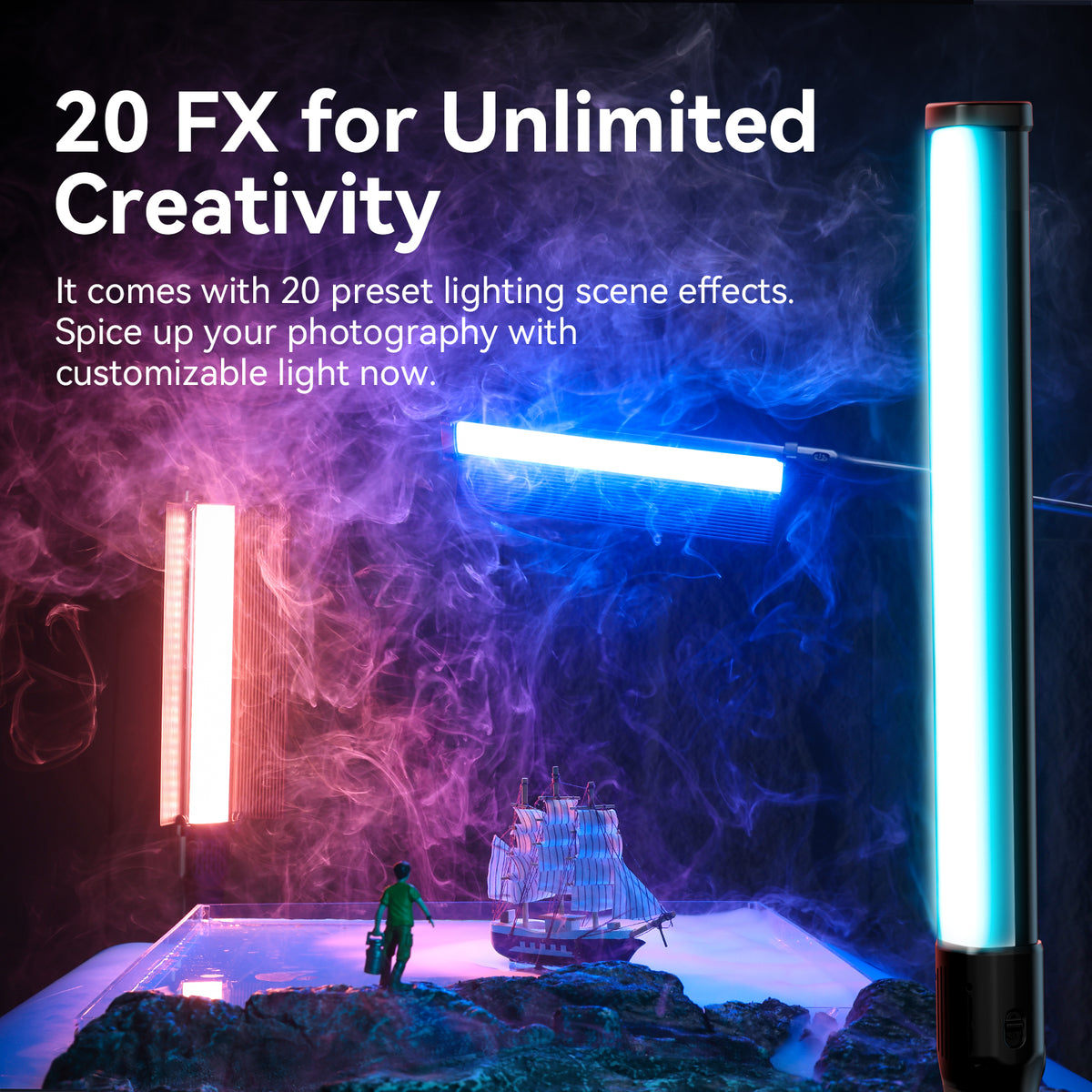 Ulanzi VL360 RGB Tube Light Pro with handle