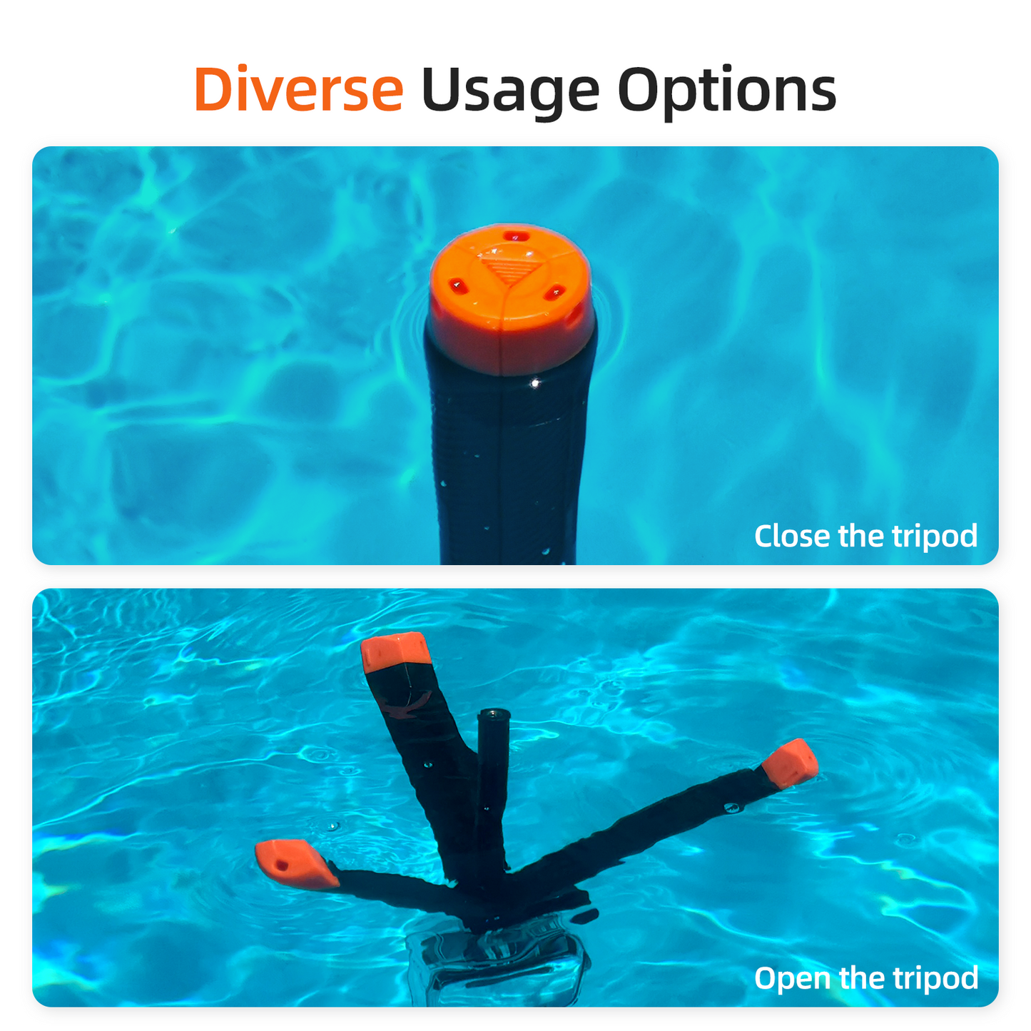 Telesin Floating Selfiestick Statief & bobber voor Actioncam -