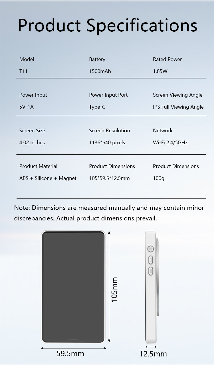 MOJOGEAR VS3 Selfie Vlog Monitor draadloos + bedraad - Wit - Overige producten
