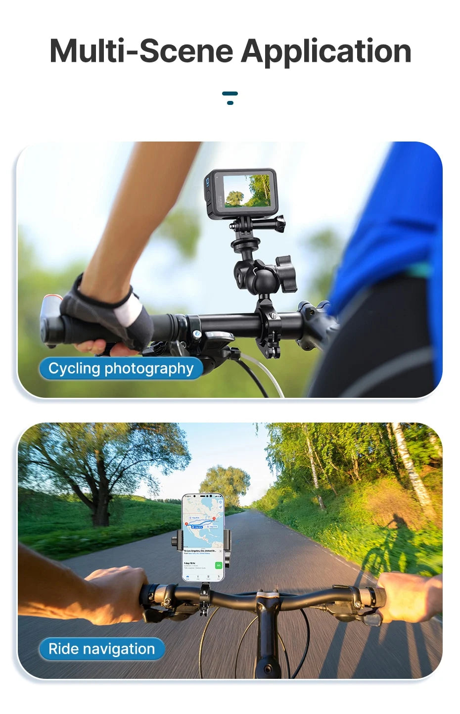 Ulanzi MP-5 Bicycle Mount for smartphone and GoPro