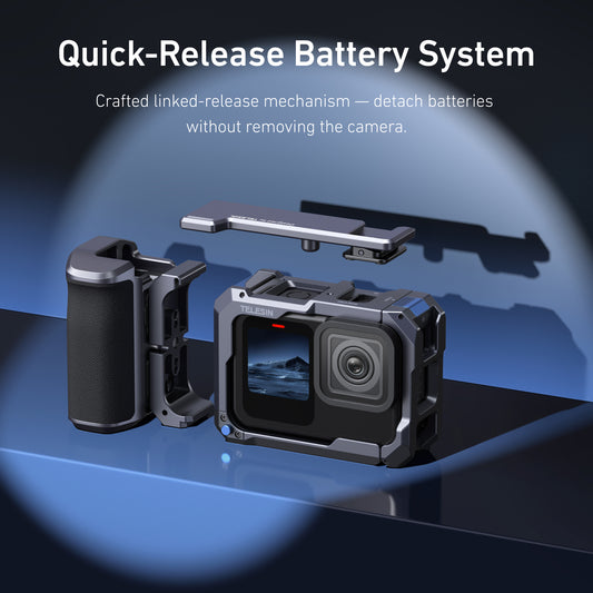 Telesin StreetGrip Kit voor GoPro 9/10/11/12/13 met cage - GoPro Cases & behuizingen