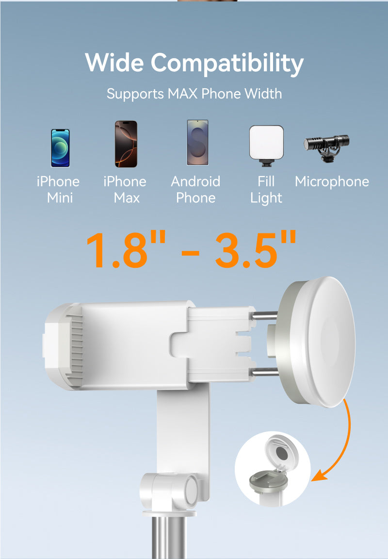 Telesin Selfiestick Statief voor smartphone met remote - Wit