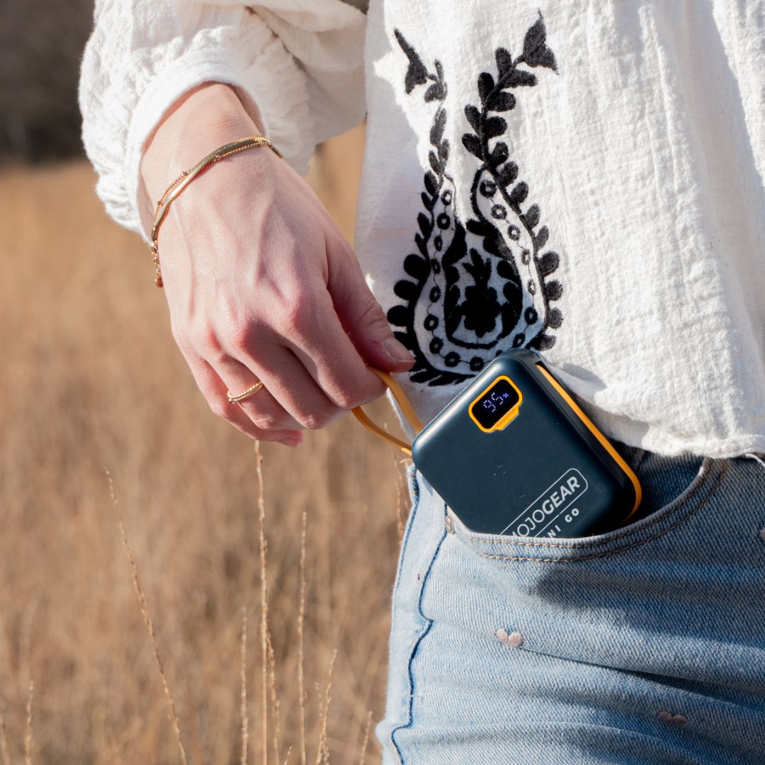 MOJOGEAR MINI GO 10.000mAh powerbank met kabels - Blauw - Powerbanks