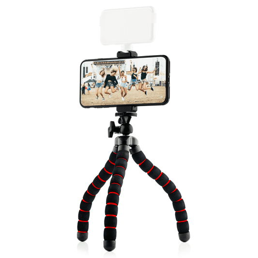 Flexible tripod with foam rubber legs Black/Red