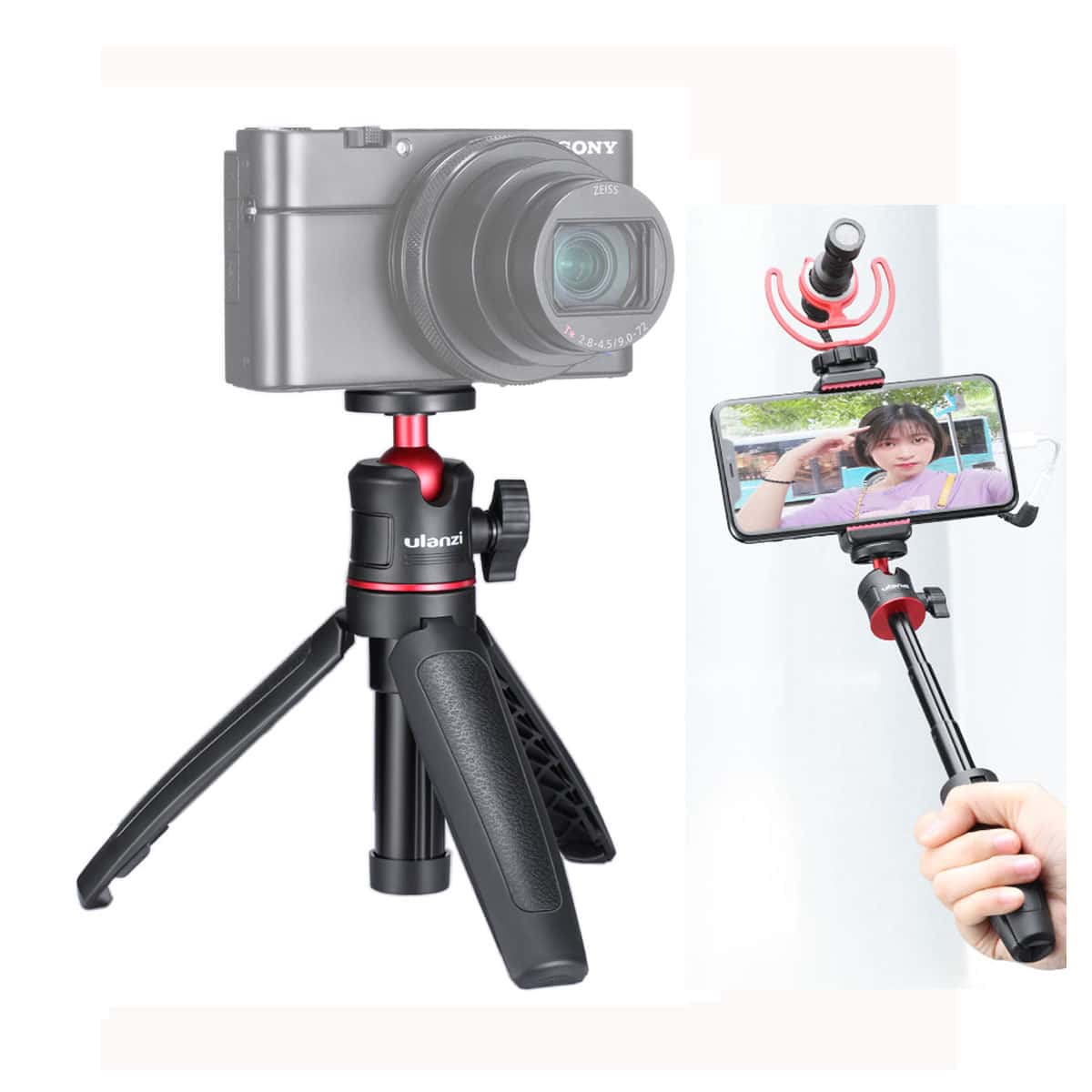 Ulanzi MT-08 vlog tripod, hand grip & selfie stick