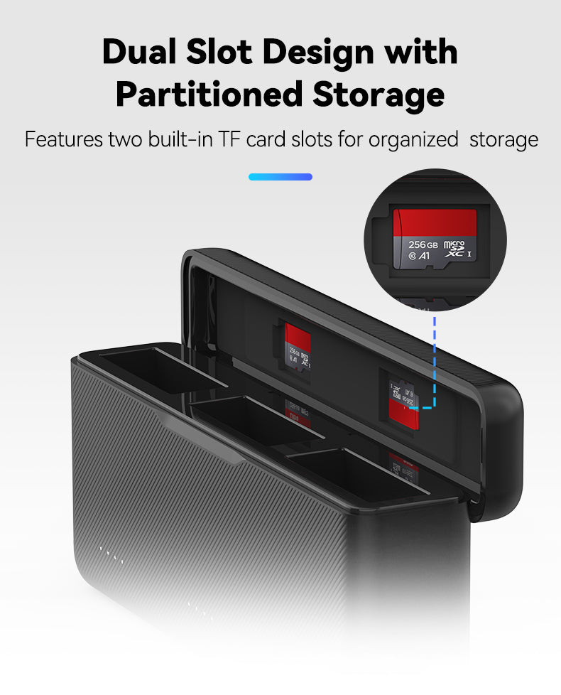 Telesin Pocket Charging Case for DJI Osmo Action 5/4/3 (3 slots)