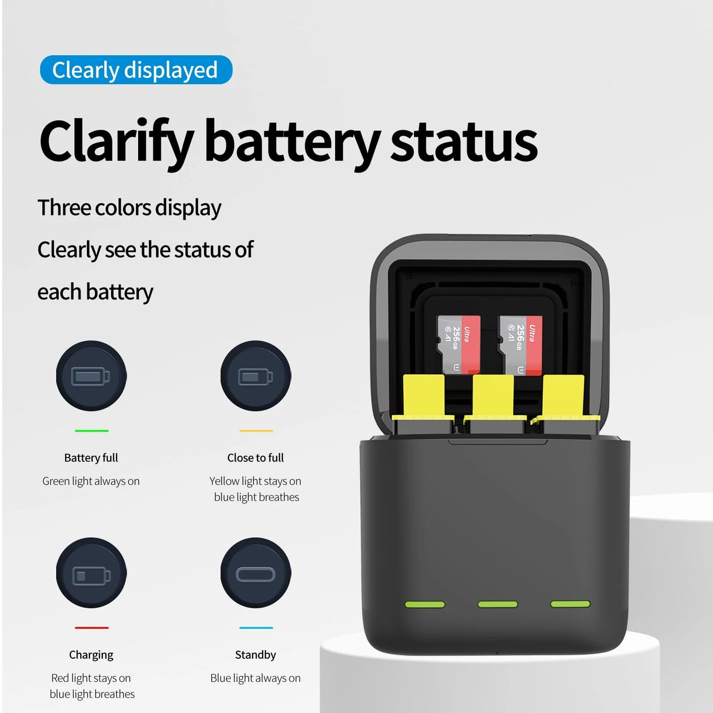 Telesin Charging box with 1 battery for GoPro 9 / 10 / 11 / 12