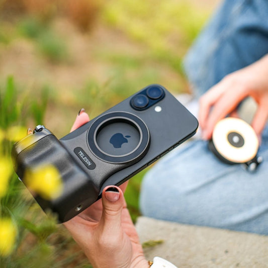 Telesin Fun Shot smartphone grip 2 magnetisch - Zwart - Handgrips
