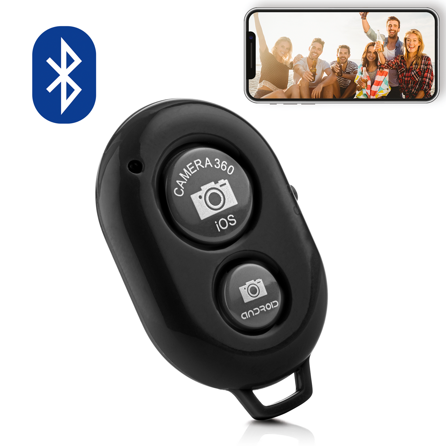 Bluetooth remote shutter for smartphone camera - various colours