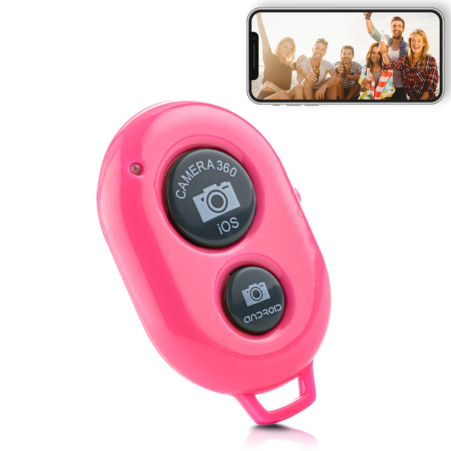 Bluetooth remote shutter afstandsbediening voor smartphone camera - verschillende kleuren