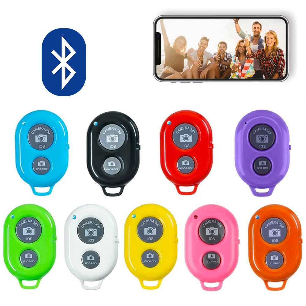 Bluetooth remote shutter afstandsbediening voor smartphone camera - verschillende kleuren