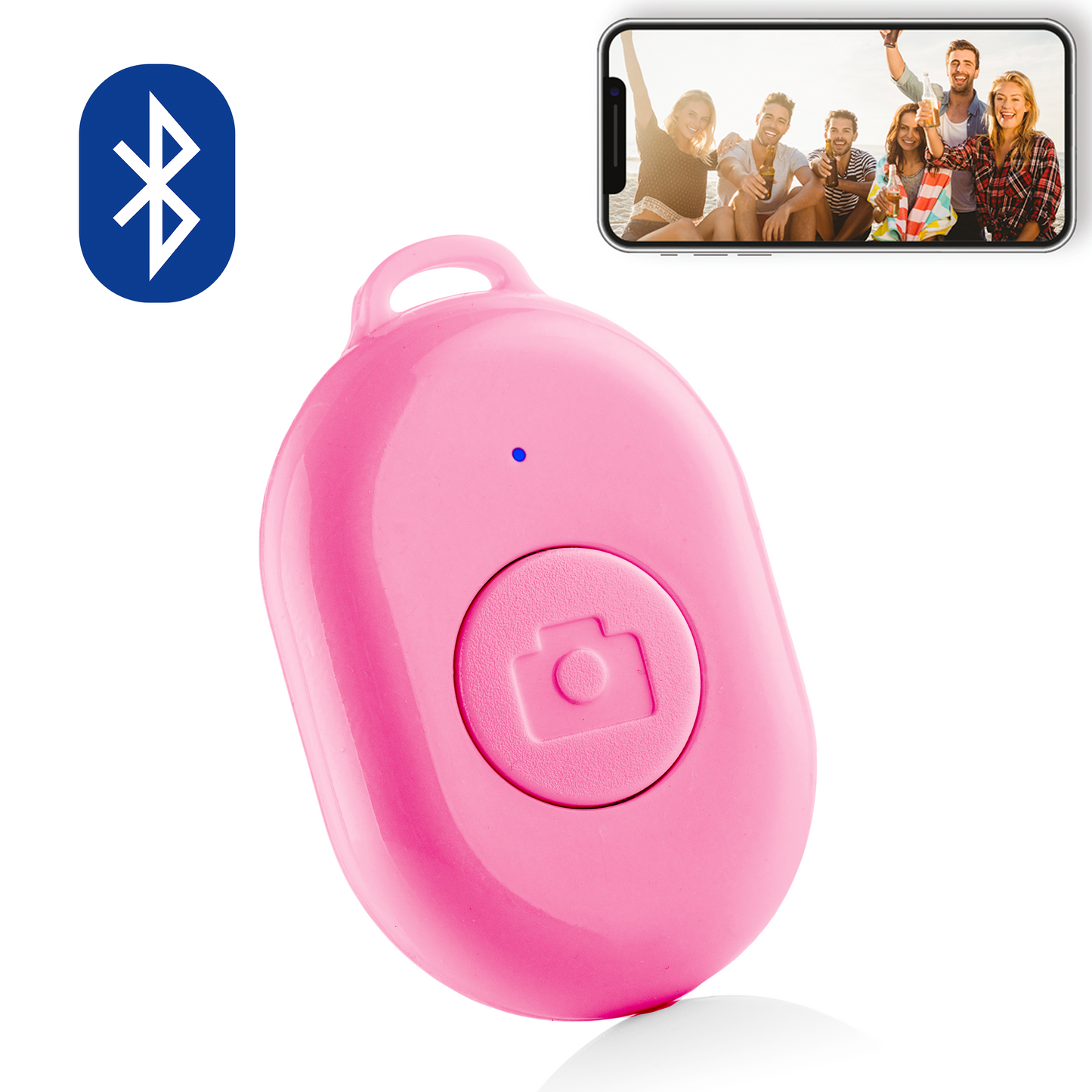 Bluetooth remote shutter afstandsbediening voor smartphone camera - compact - diverse kleuren