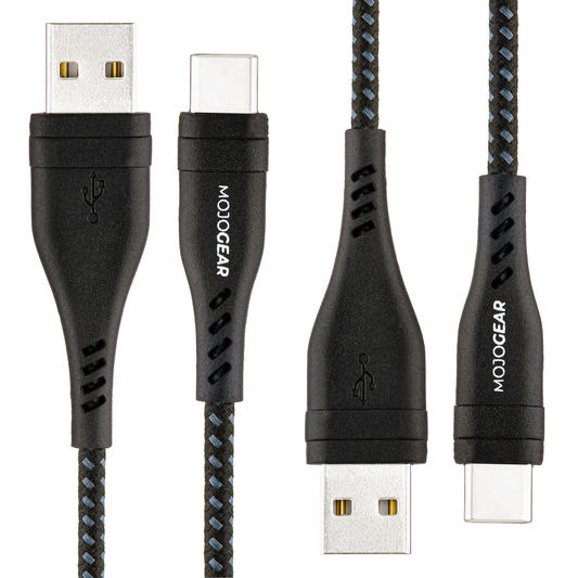 2x MOJOGEAR USB-C naar USB kabel Extra Sterk [DUOPACK] - Telefoonkabels