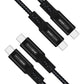 2x MOJOGEAR USB-C naar USB-C kabel 1.5 of 3 meter Extra Sterk [DUOPACK] - Telefoonkabels