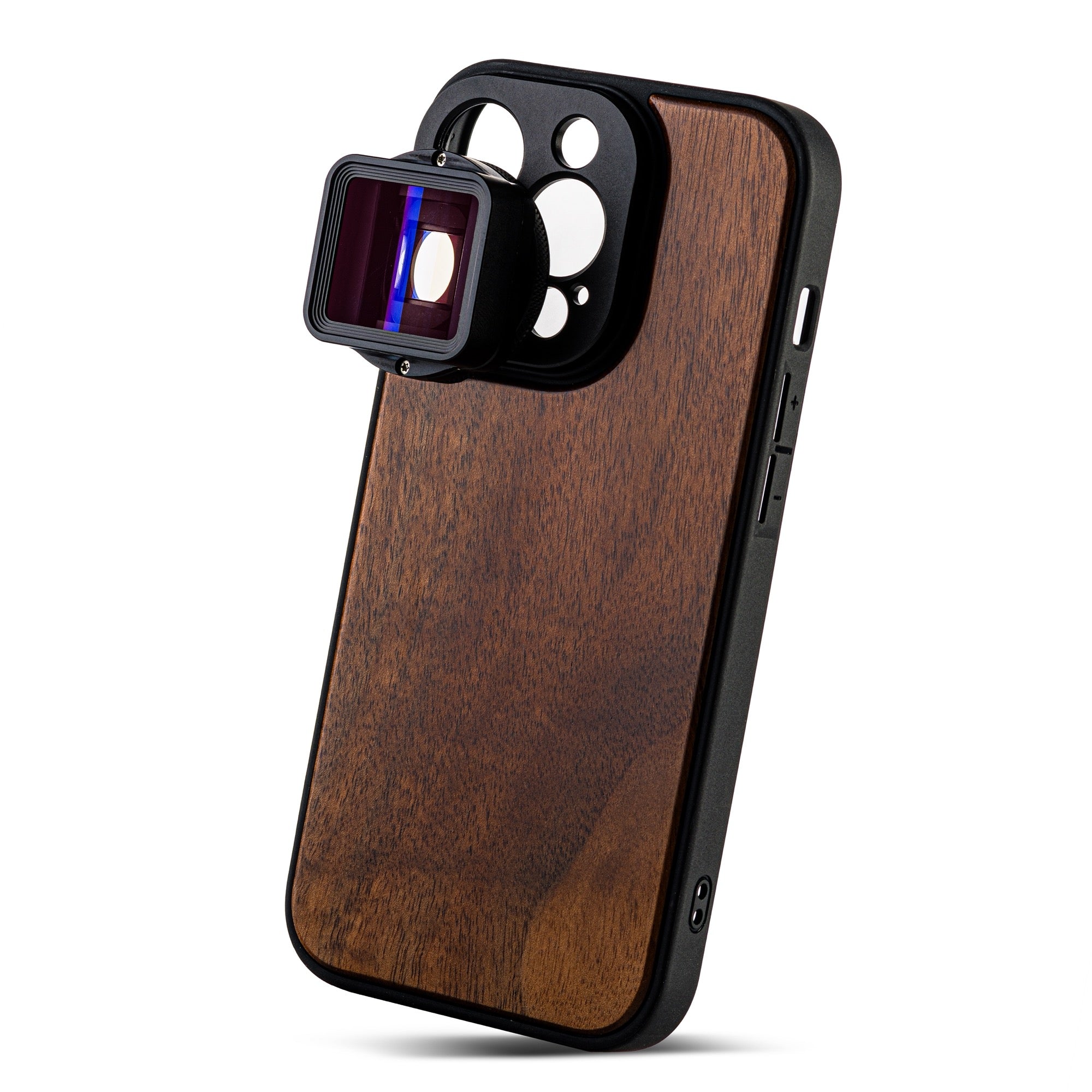 Lens case voor iPhone 13 en 14 alle modellen echt hout | MOJOGEAR