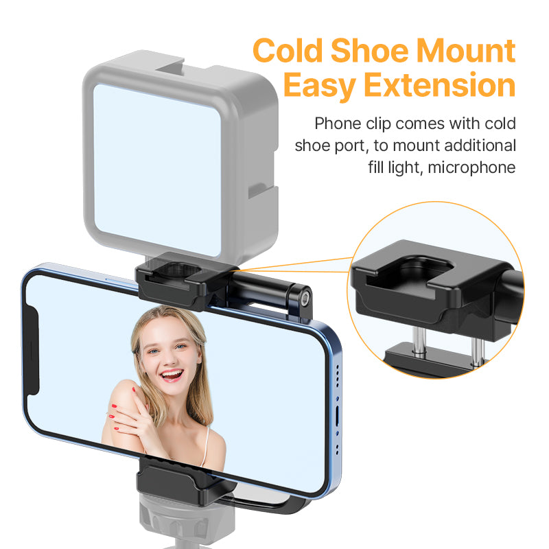 Ulanzi ST-30 Phone holder for tripod with selfie/vlog mirror