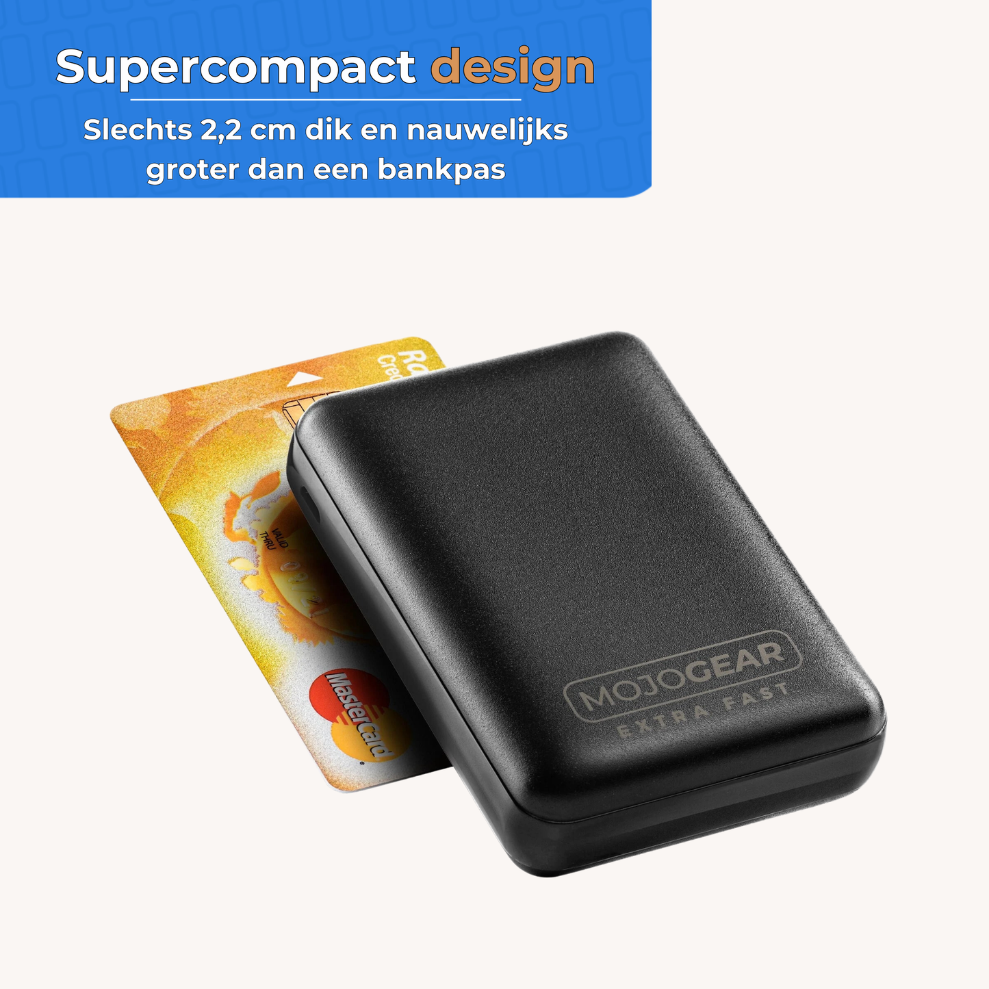 MOJOGEAR MINI EXTRA FAST 10.000 mAh powerbank - Powerbanks