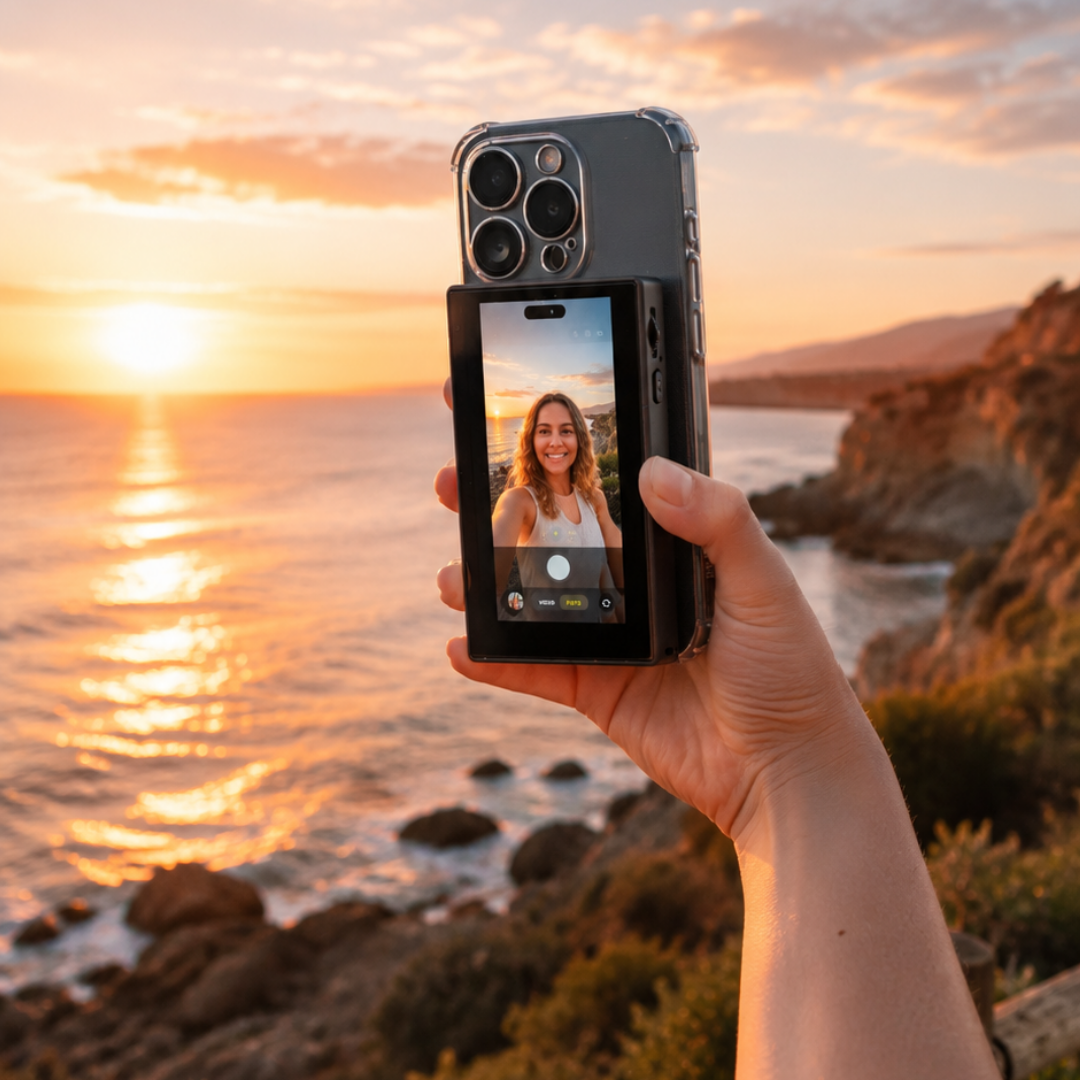 MOJOGEAR VS4 Touchscreen Selfie Vlog Monitor - Black