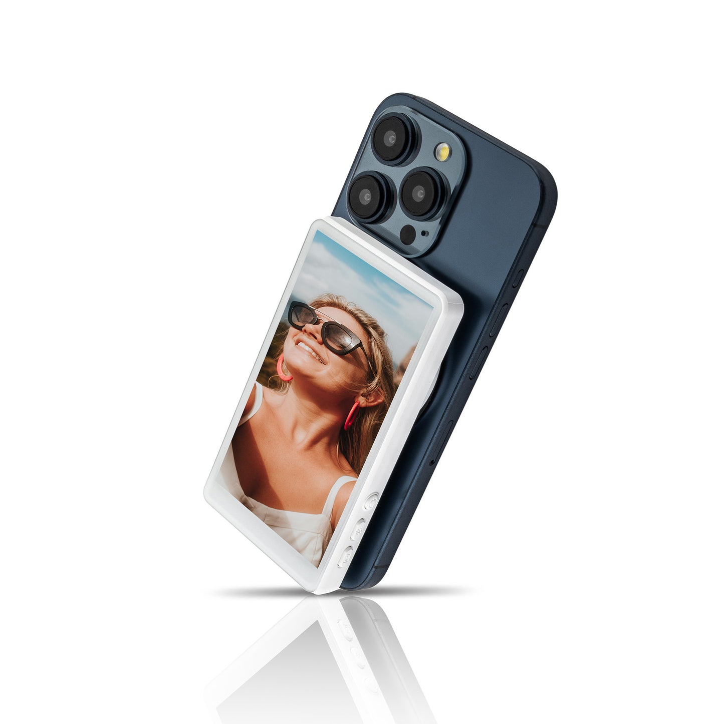 MOJOGEAR VS2 Selfie Vlog Monitor for iPhone and Android - White