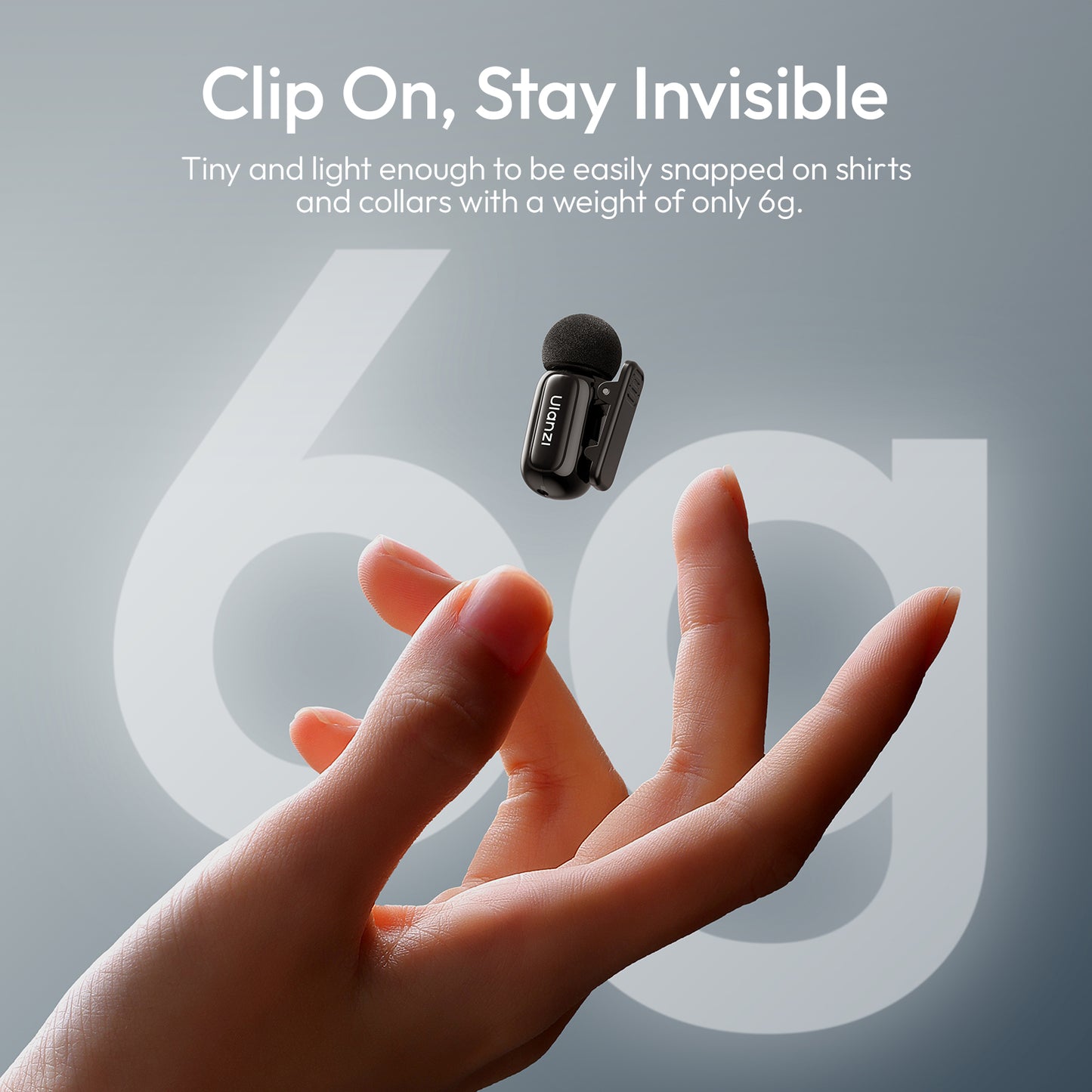 Ulanzi A200 Mini Mic draadloze microfoon USB-C - Zwart - Draadloze microfoons