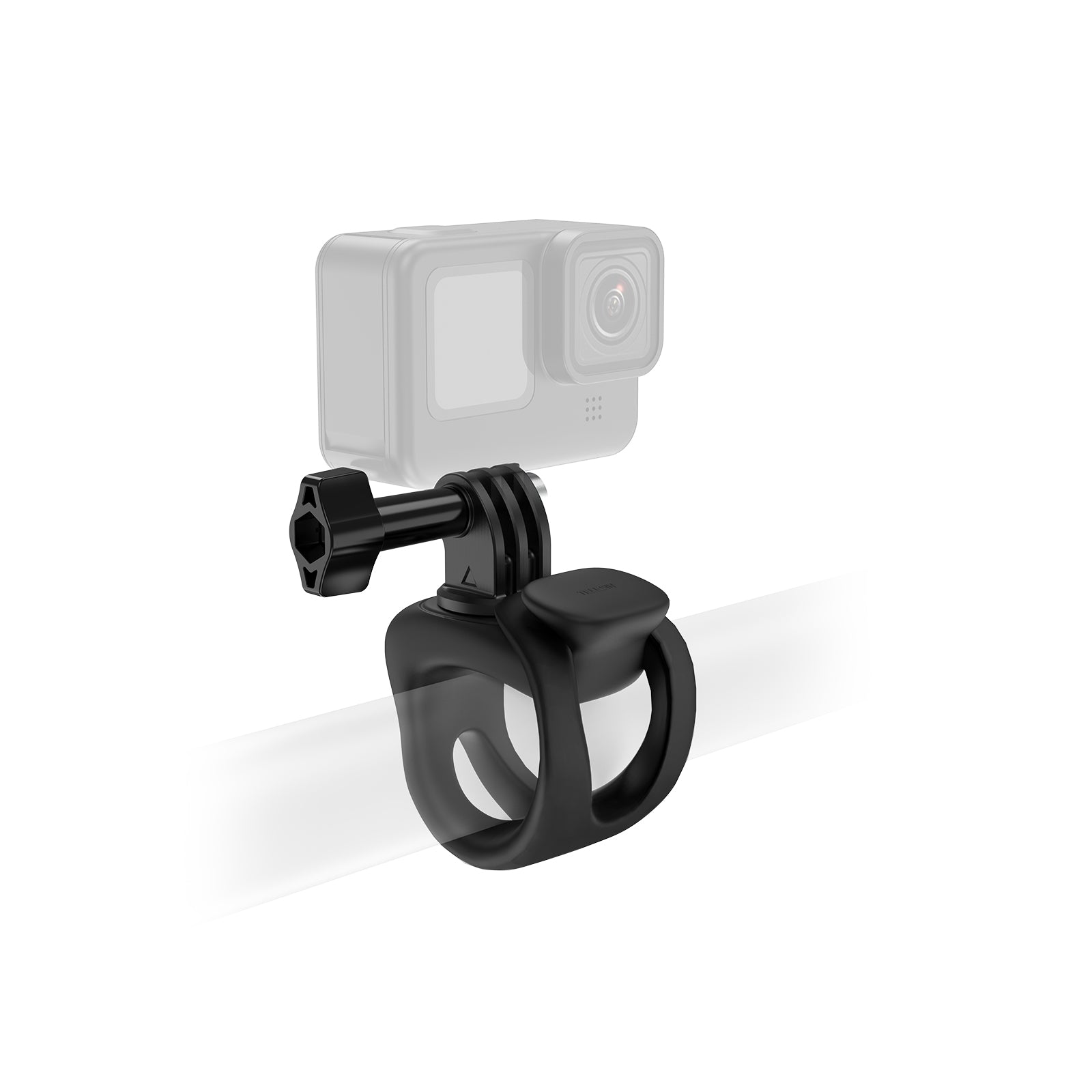 Telesin silicone tube clamp with mount for action camera - Black | MOJOGEAR