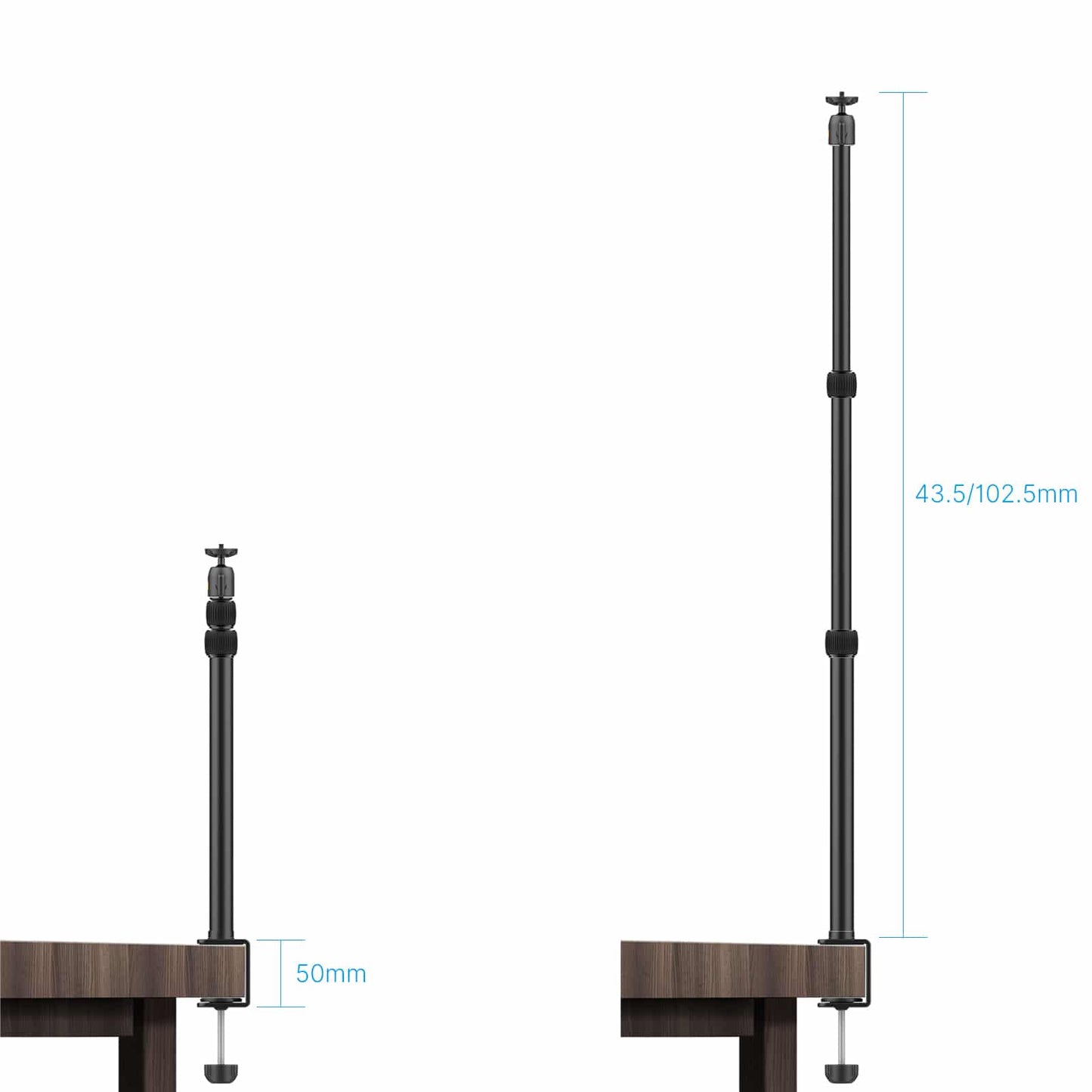 VIJIM LS01 uitschuifbaar lampstatief met tafelklem