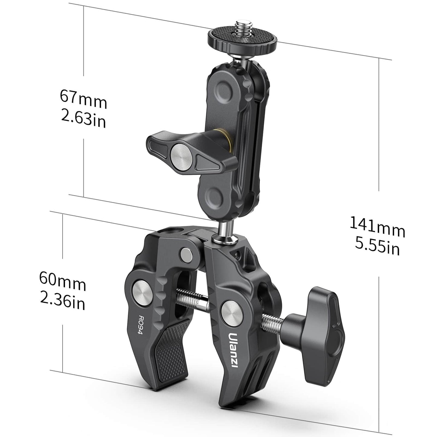 Tube Clamp with Ball Head and Magic Arm - Ulanzi R094 Super Clamp