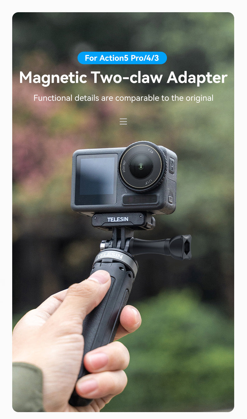 Telesin Magnetic Dual Claw Mount - DJI Osmo Action 3/4/5